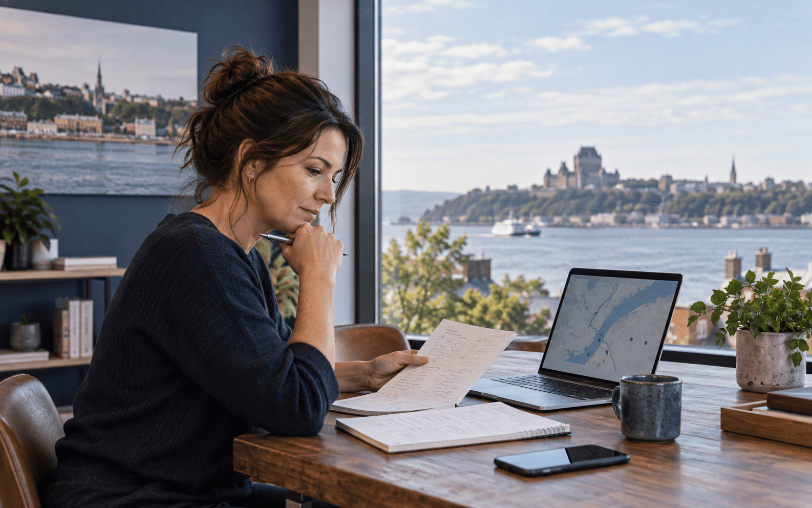 Propriétaire de PME à Lévis qui analyse sa visibilité locale